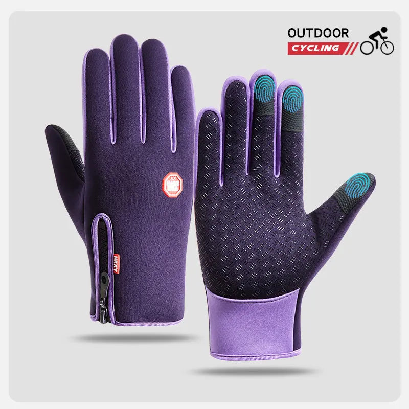 Winter Fietshandschoenen met Touchscreen โ Waterdicht & Antislip voor Heren & Dames | Outdoor, Motor & Ski