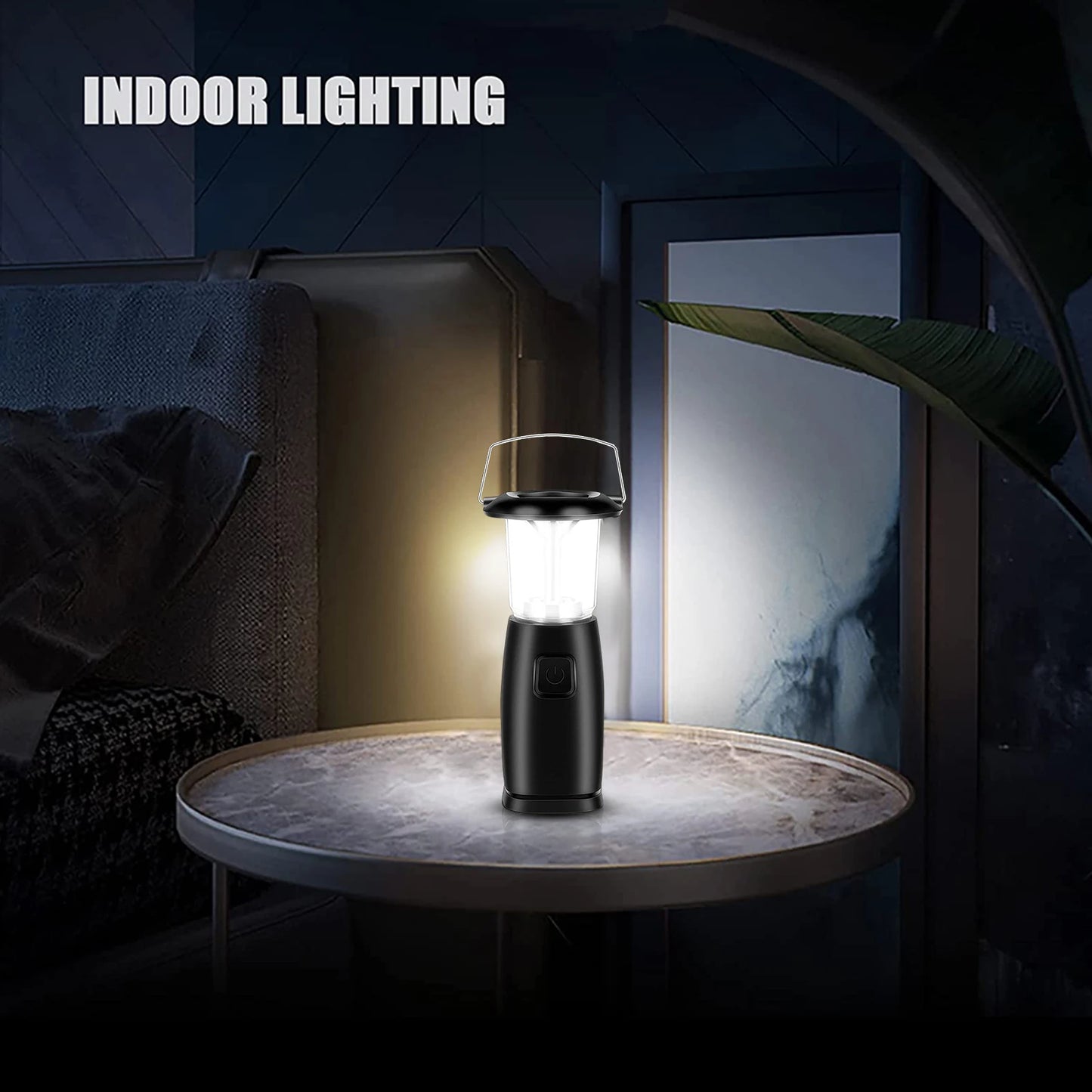 6-LED Solar & Hand Crank Dynamo Camping Lantaarn | Oplaadbare LED Zaklamp
