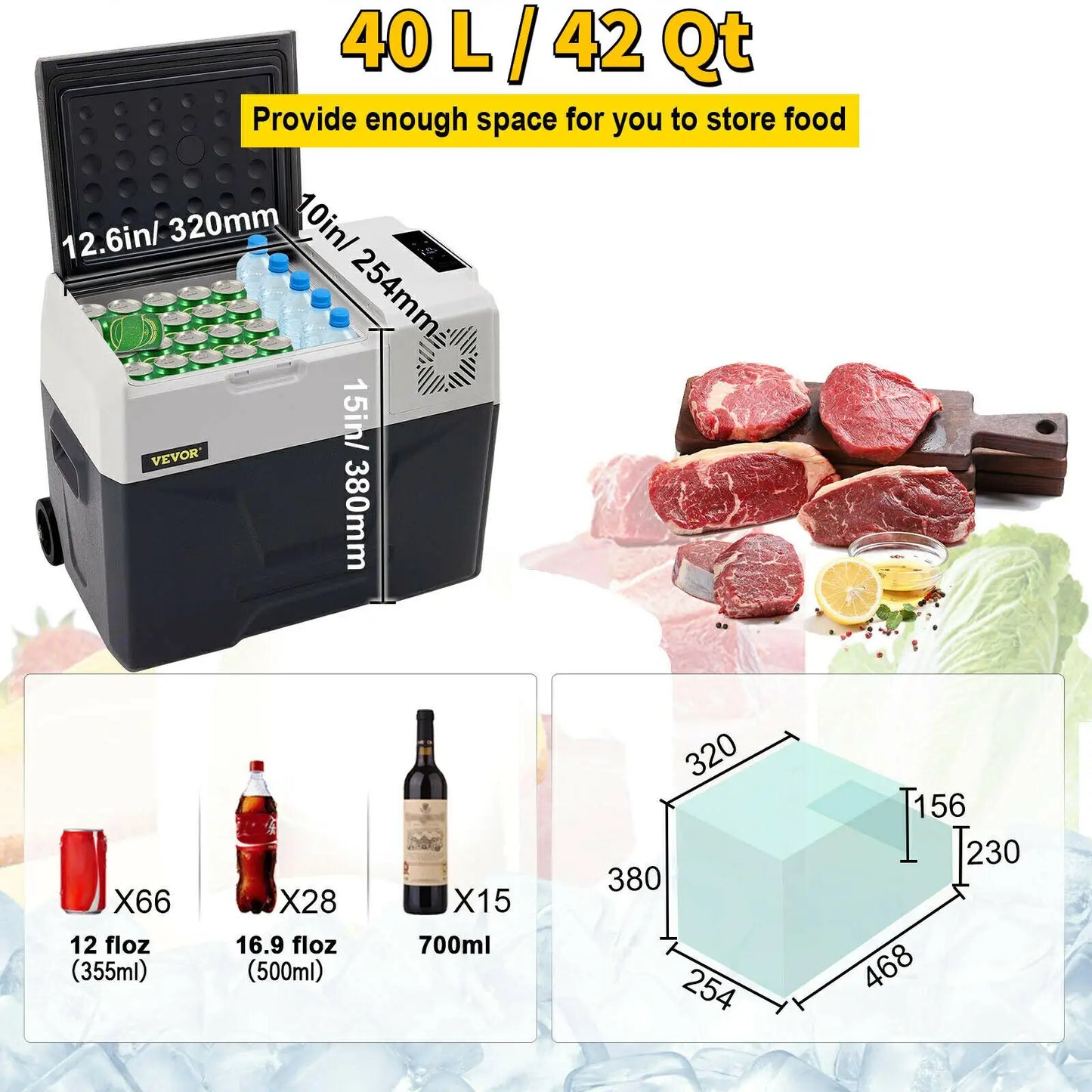 30L/40L/50L Draagbare Auto Koelkast – Mini Compressor Koelbox voor Camping & Roadtrips