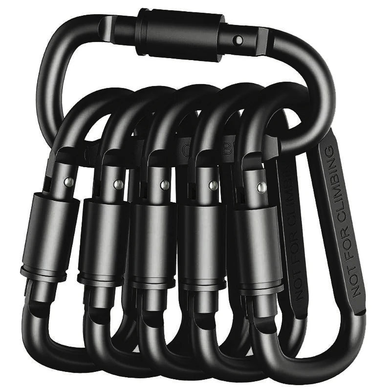 4–6-teiliges Karabiner-Set – taktische Aluminium-Karabiner für Schlüssel, Camping und Outdoor