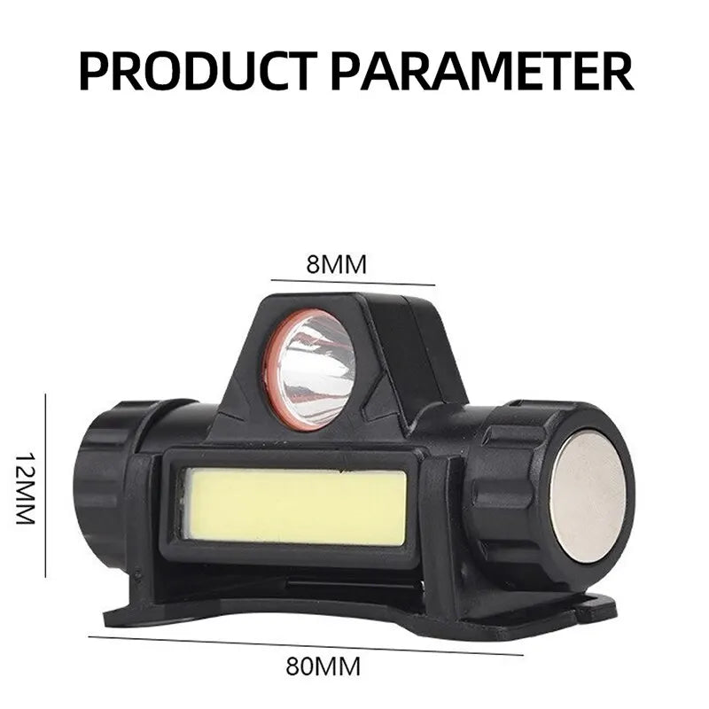 Oplaadbare COB LED USB Hoofdlamp – Sterke Magnetische, Superheldere en Waterdichte Headlamp voor Outdoor, Vissen en Nachtactiviteiten
