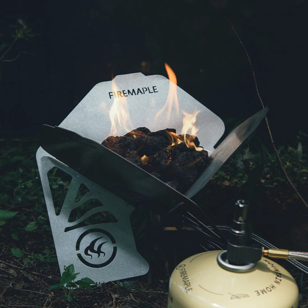 Antarcti Gas Vuurkorf – Windproof Outdoor Mini Heater – Draagbare & Opvouwbare RVS Firepit voor Kamperen (3753 BTU)