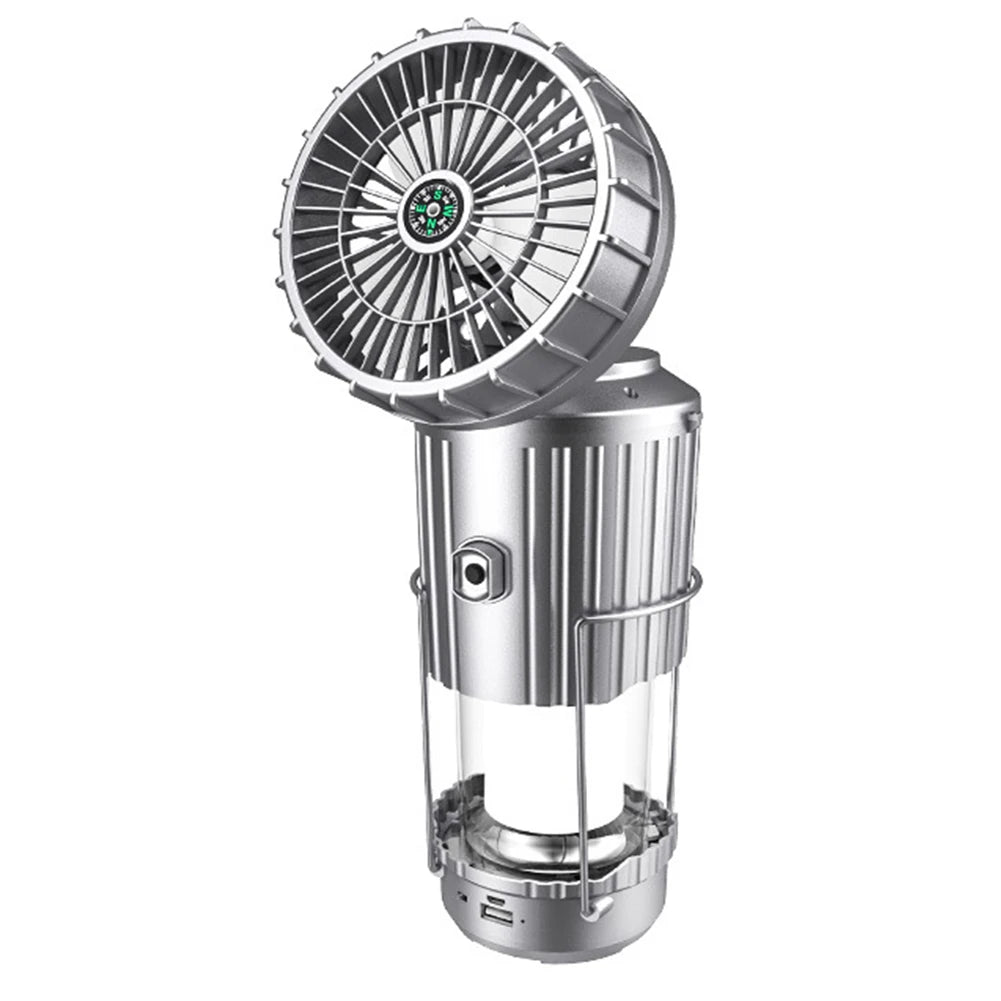 Solar Camping Lantaarn met Ventilator | USB Oplaadbaar | Waterbestendig