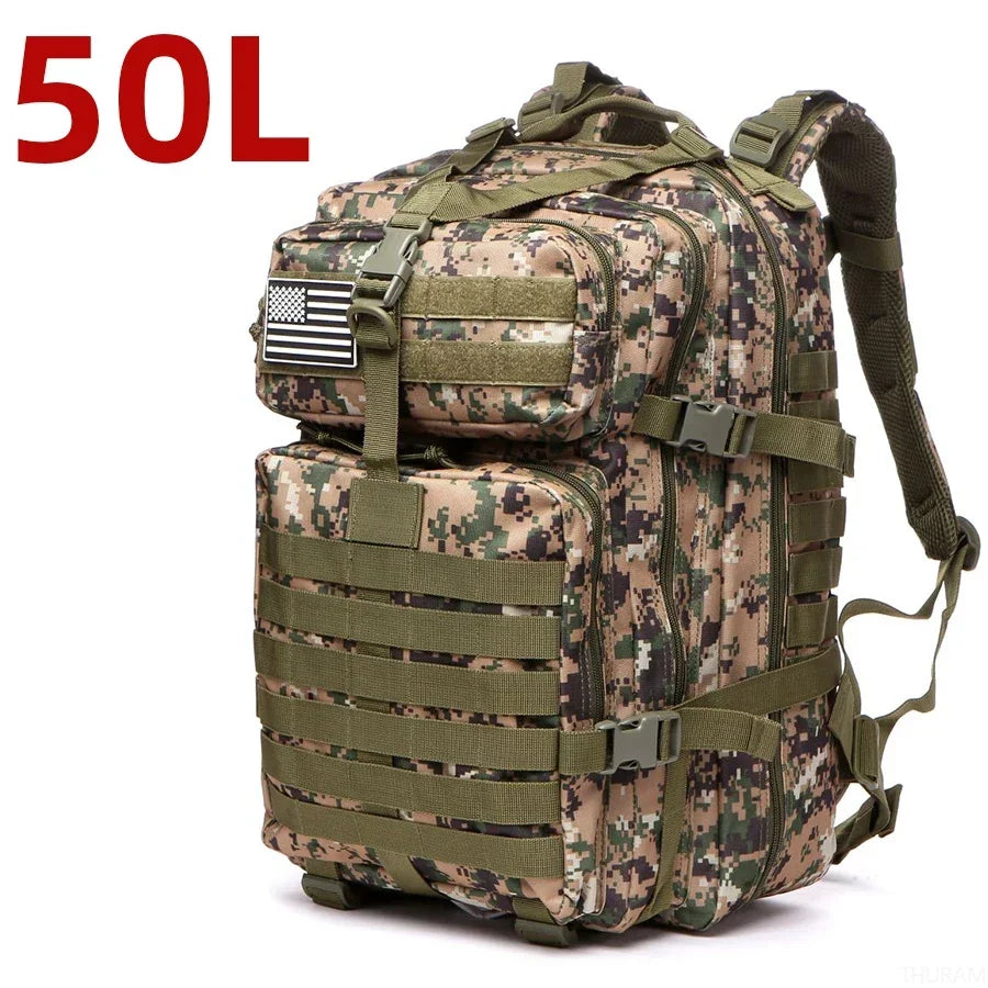 Waterdichte Tactische Rugzak 25L/50L โ 1000D Nylon Outdoor Backpack met Molle voor Hiking, Jacht & Kamperen
