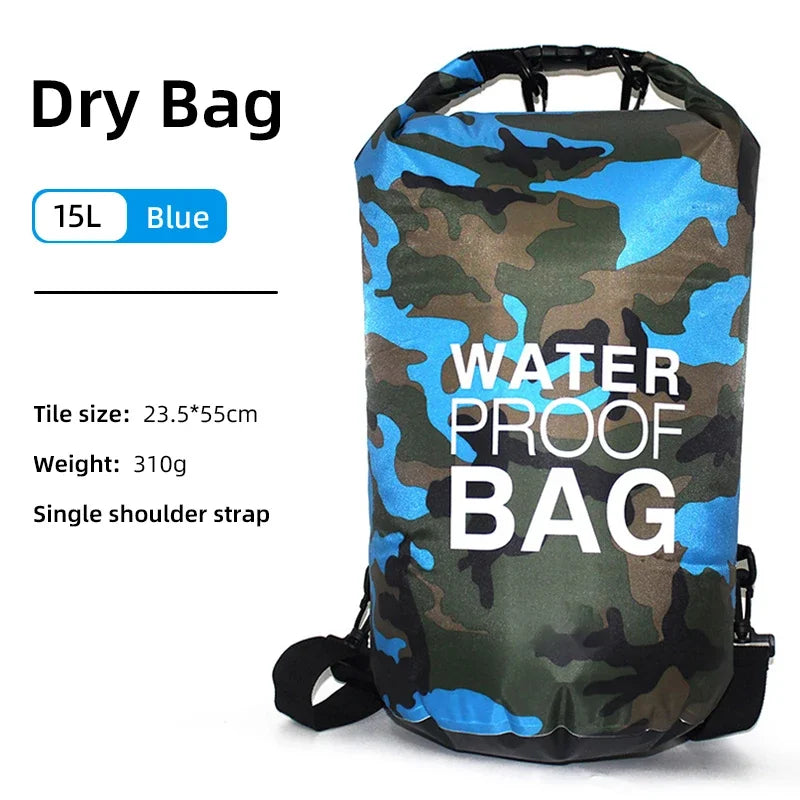 30L / 15L Waterdichte Dry Bags met Wet Scheidingsvak - Rugzak voor Kajakken, Varen, Zwemmen, en Outdoor Sporten