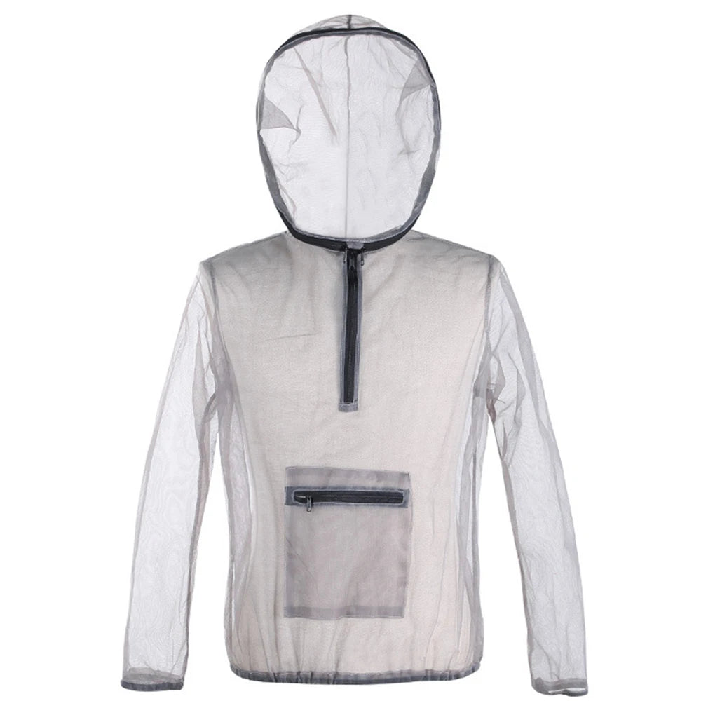 Ultralichte Anti-Muggen Mesh Jas met Capuchon - Ademend Insectenbeschermende Kleding voor Kamperen, Tuinieren en Outdoor