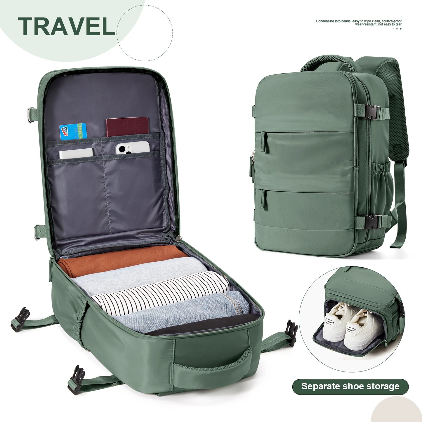 Ryanair Cabin Backpack 40x20x25 - Compacte Handbagage Reistas voor Heren en Dames