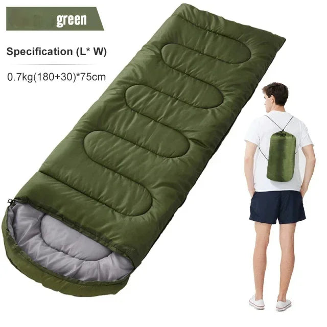 Ultraleichter 4-Jahreszeiten-Schlafsack | Wasserdicht & warm | Für Camping & Backpacking