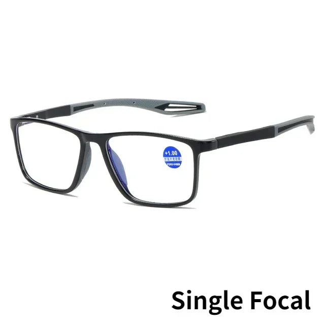 TR90 Multifocale Leesbril - Anti-blauw Licht Bril voor Mannen en Vrouwen, Ultralichte Progressieve Bril voor Dichtbij en Veraf