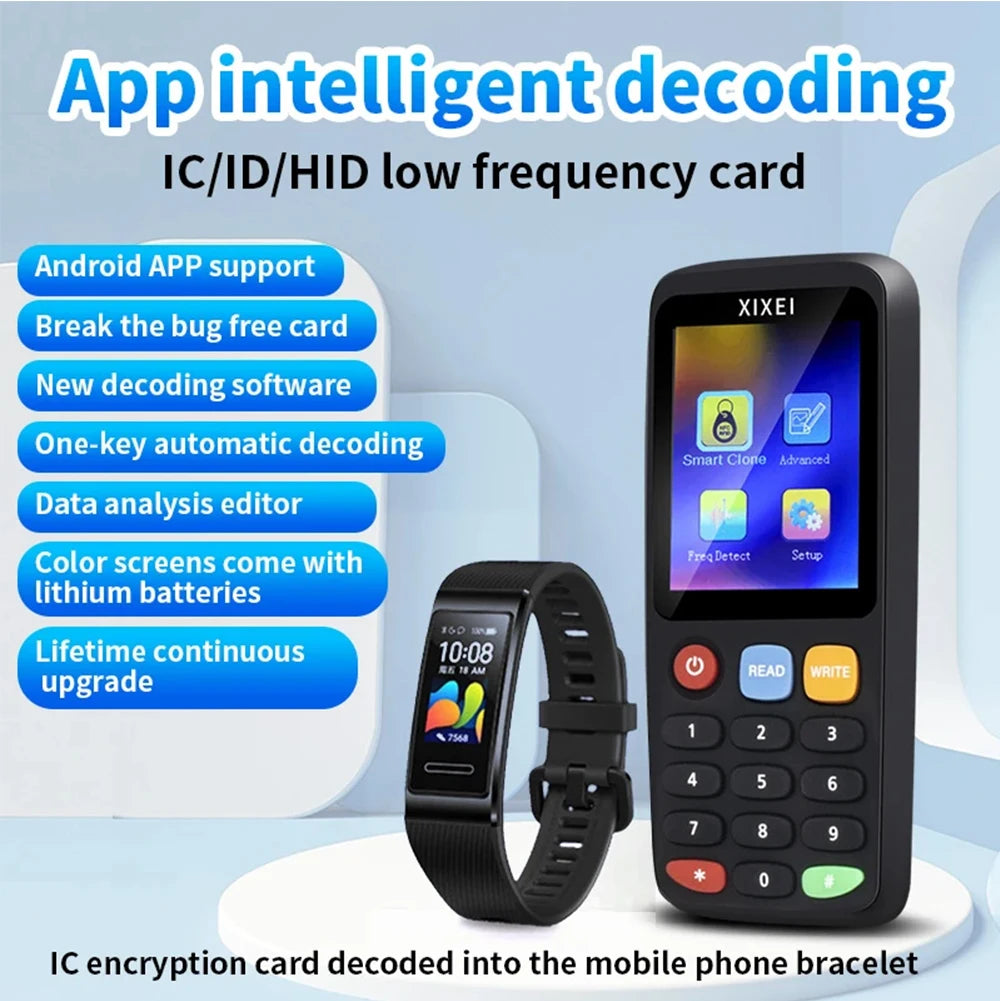 X7 Smart Card Reader – RFID-Schlüssel-Klon-Kopierer IC & ID-Token-Duplikator – 125-kHz-Ausweisschreiber & 13,56-MHz-NFC-Tag-Programmierer