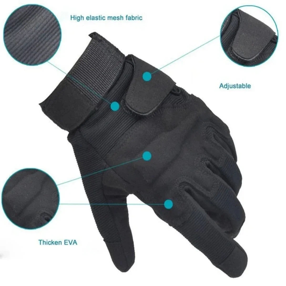 Taktische Vollfingerhandschuhe – rutschfeste und stoßdämpfende Handschuhe für Jagd, Radfahren, Klettern und Paintball