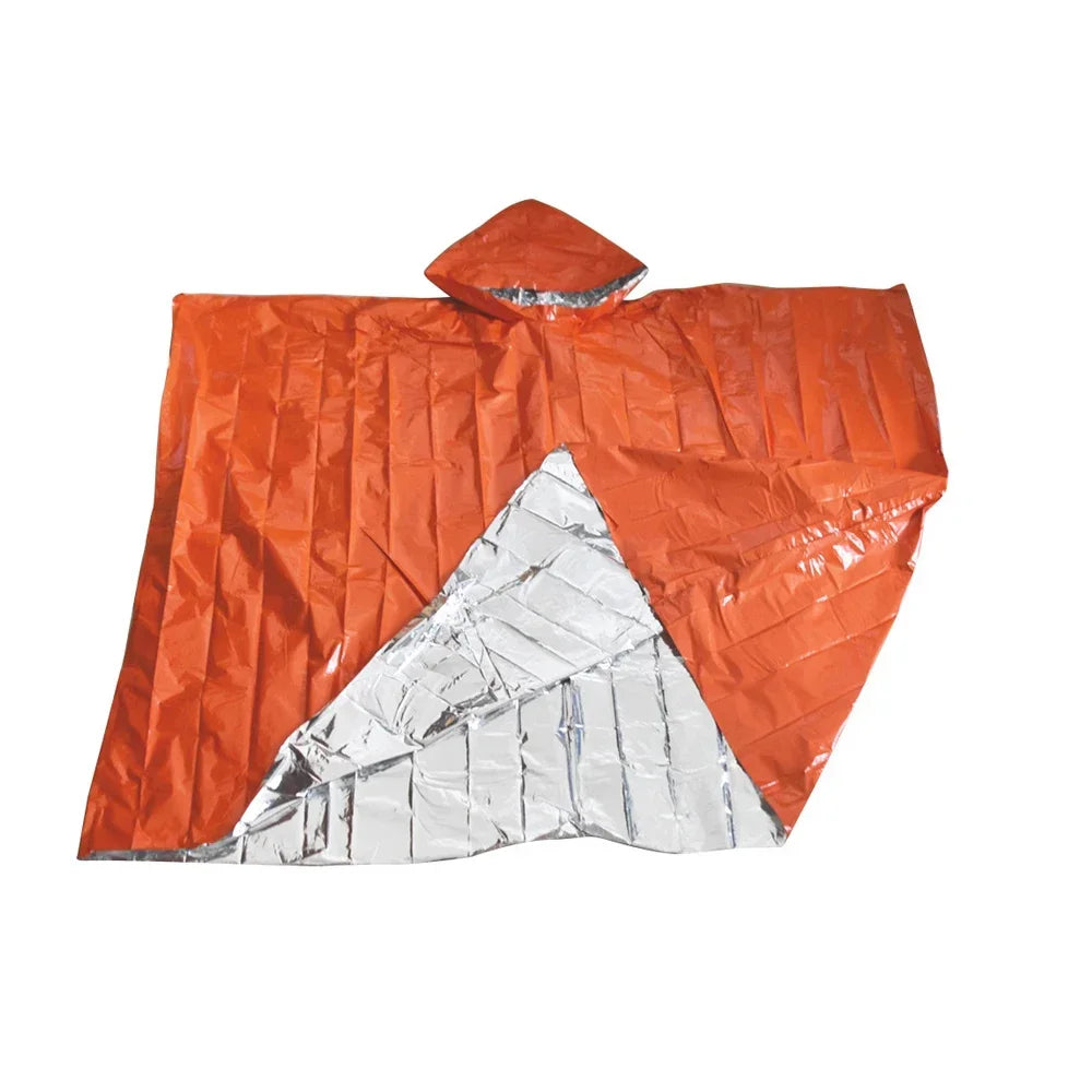 Noodponcho - Waterdicht Aluminiumfilm Poncho voor Isolatie en Overleving