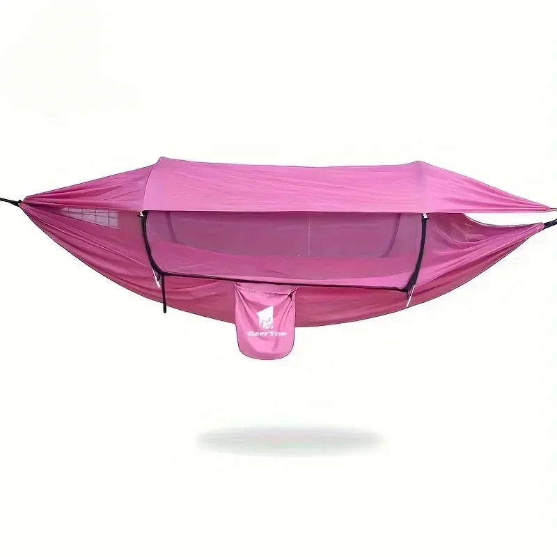 3-in-1 Camping Hammock with Mosquito Net and Sun Shelter – Durable Outdoor Hammock for Travel, Backpacking, and Parks