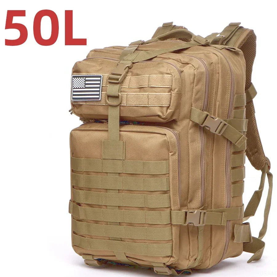 Waterdichte Tactische Rugzak 25L/50L โ 1000D Nylon Outdoor Backpack met Molle voor Hiking, Jacht & Kamperen