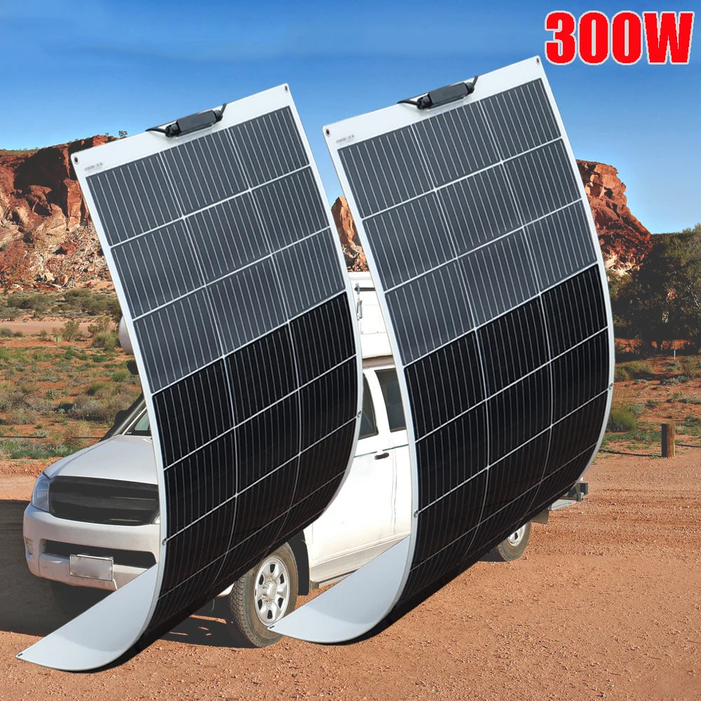 Flexibel Zonnepaneel 12V – 100W/120W/200W/240W/300W Monokristallijn – Ideaal voor Camper, Boot & Balkon