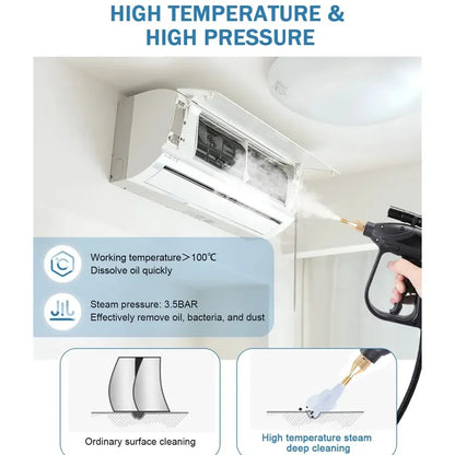 Professionele 3000W Stoomreiniger – Instelbare Stoomfunctie – Voor Keuken, Auto, Airco & Badkamer
