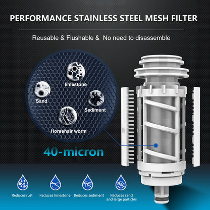 Automatisch Draaiend Backwash Prefiltersysteem – Sediment Waterfilter voor het Hele Huis met RVS Mesh