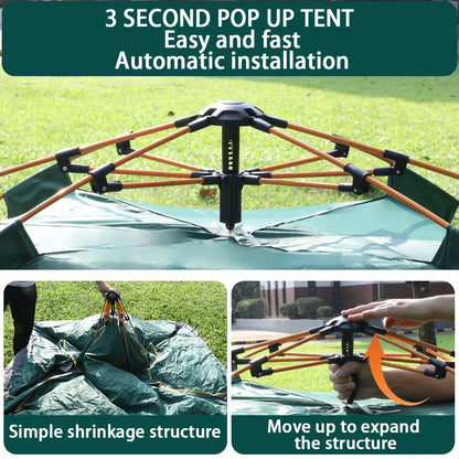 Automatische Camping Tent – 3-4 Persoons Waterdichte Pop-up Tent