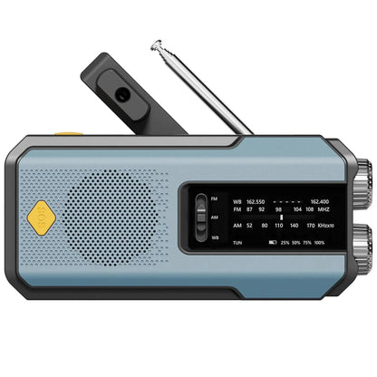 Multifunctionele Weer- en Noodradio – Handcrank, Solar, USB Opladen, Powerbank, LED Zaklamp