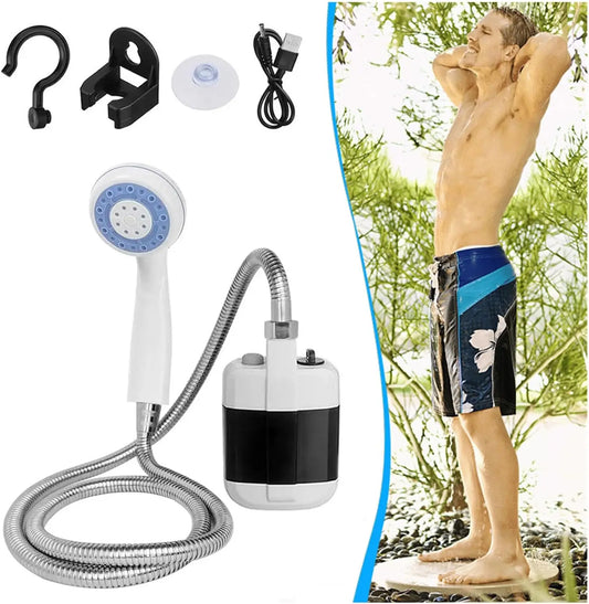 Draagbare Campingdouche - USB Oplaadbare Buiten Douche Pomp voor Kamperen, Hondenwassen, Tuinieren en Auto Reiniging