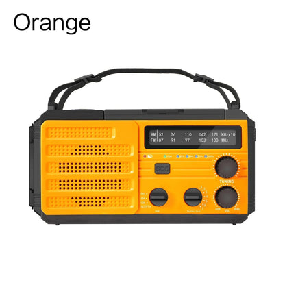 Multifunctionele Weer- en Noodradio – Handcrank, Solar, USB Opladen, Powerbank, LED Zaklamp