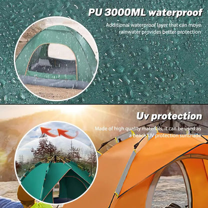 Automatic Double Camping Tent - Waterproof, UV Protection, Quick Set Up, Suitable for 2 Persons