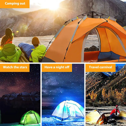 Automatic Double Camping Tent - Waterproof, UV Protection, Quick Set Up, Suitable for 2 Persons