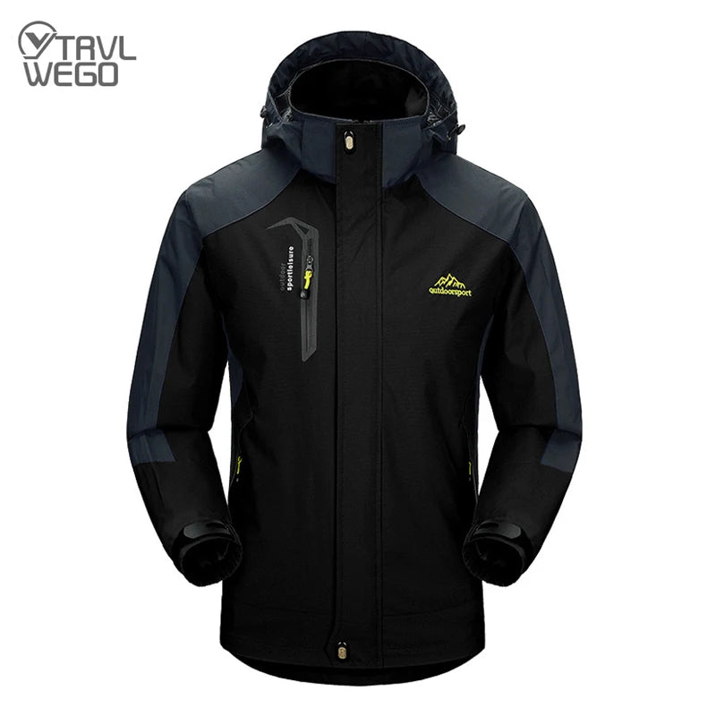 Heren Camping & Hiking Jas – Winddichte, Waterdichte en Sneldrogende Outdoor Jas voor Herfst, Klimmen en Trekking