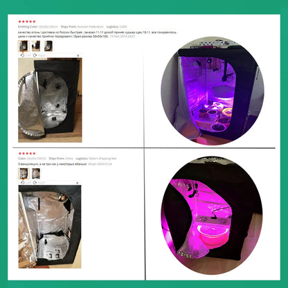 Complete Kweekset – Hydrocultuur Kweektent met LED Grow Light, Koolstoffilter & Ventilator – Indoor Kweek Systeem
