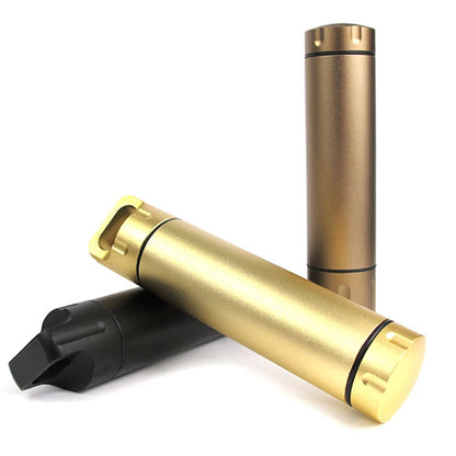 Portable Waterproof Capsule - Aluminum Outdoor Survival Pill Box, Multifunctional Container, Lockable Storage Tank