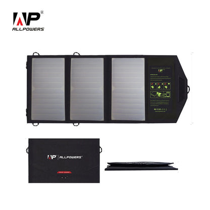 21W Opvouwbare Solar Oplader met 2 USB-Poorten – Draagbaar Zonnepaneel voor iPhone, iPad, GoPro, Huawei & Outdoor Camping