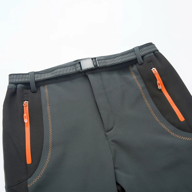 Warme Fleece Outdoor Winterbroek Heren – Waterdichte Softshell Wandelbroek voor Hiking, Ski & Kamperen