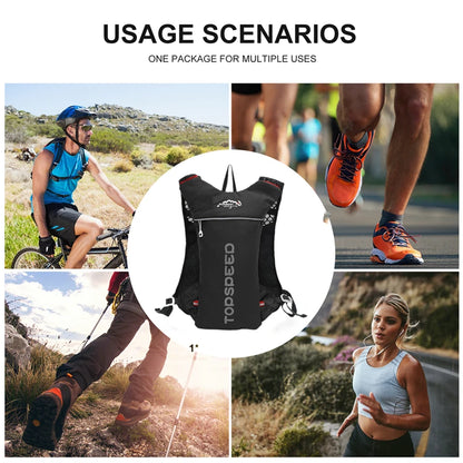 5L Ultraleichter Trinkrucksack – Atmungsaktive Joggingweste für Trailrunning, Marathon und Radfahren mit 500ML Wasserflasche