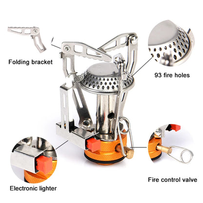 Widesea Camping Gas Stove - Foldable Titanium Gas Stove for Outdoor, Picnic and Survival