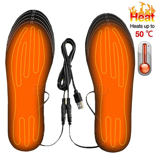 USB Heated Shoe Insoles - Electrically Heated, Washable Insoles for Warm Feet, Unisex Thermal Insoles