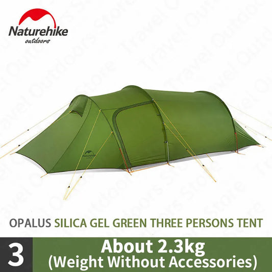 Naturehike Opalus 20D Tunnel Tent – 2-4 Persoons Ultralichte Waterdichte Campingtent