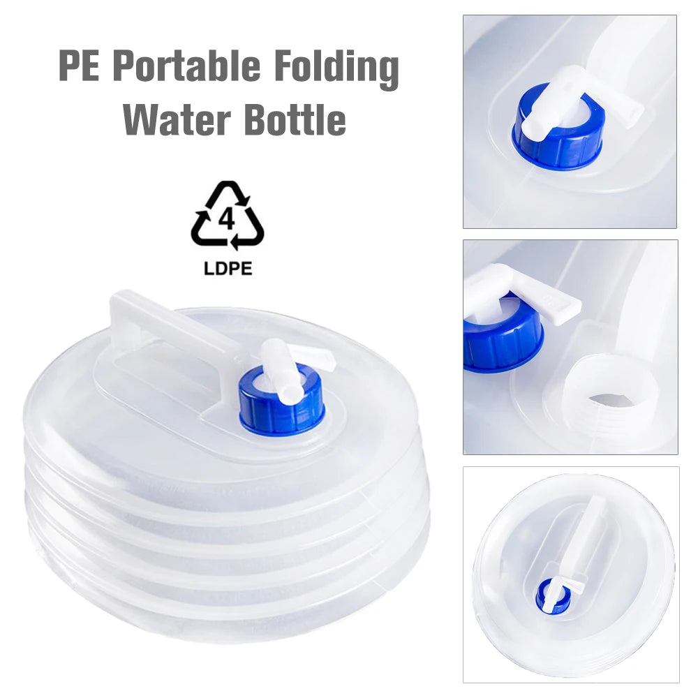 Faltbarer Wasserbehälter – 3 l/5 l/8 l/10 l/15 l – tragbarer Wasserbeutel für den Außenbereich – Survival-Wasseraufbewahrung und Camping-Zubehör