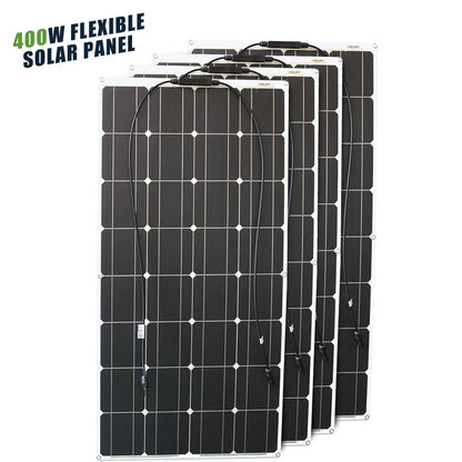 12V Flexibel Monokristallijn Zonnepaneel – 100W tot 600W Waterdicht Solar Panel voor RV & Boot