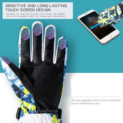 Wasserdichte Winter-Ski- und Snowboardhandschuhe – Unisex-PU-Lederhandschuhe mit Touchscreen und Fleecefutter