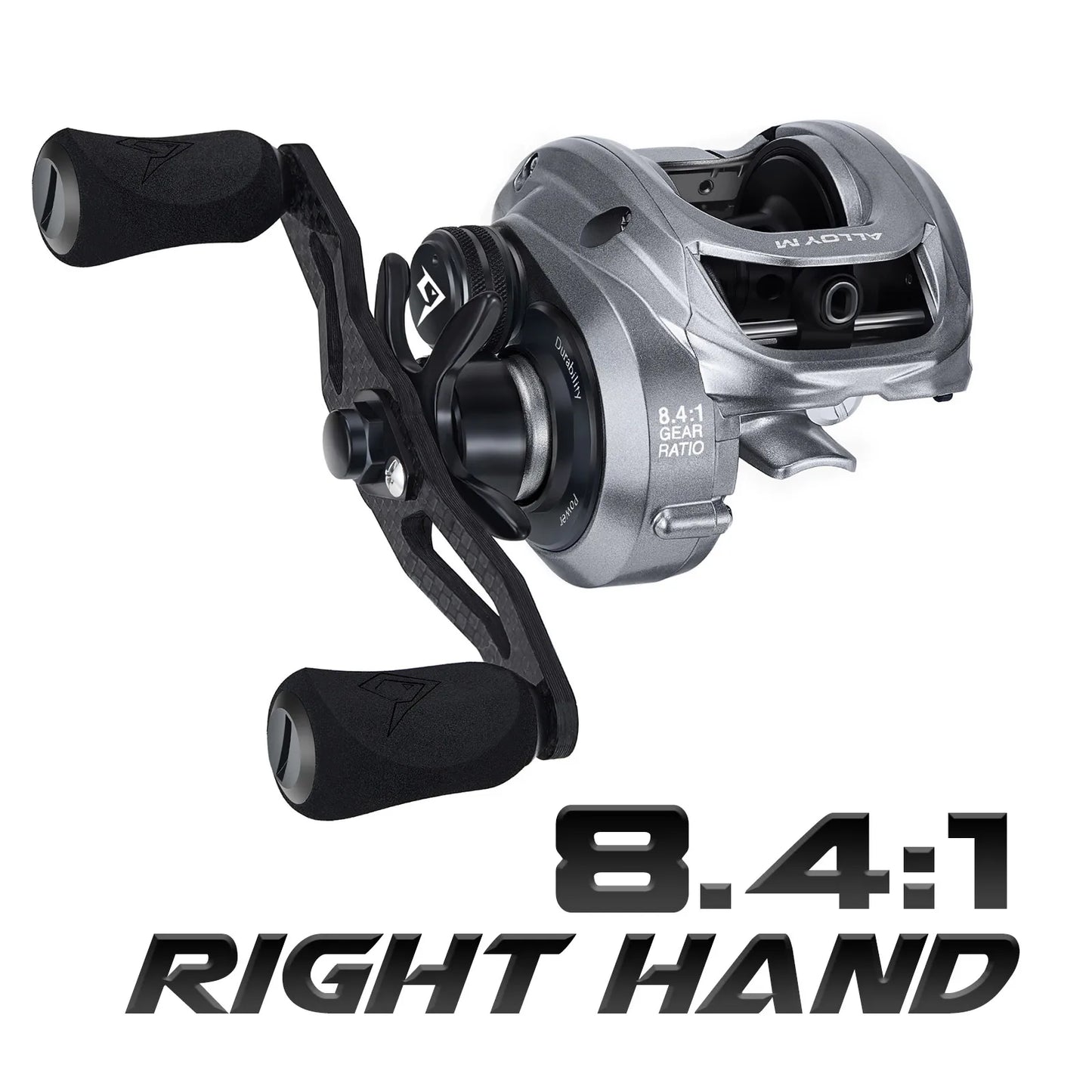 Alloy M Baitcasting Reel | 10KG Max Drag, 8 Shielded Bearings & High/Low Speed Gear voor Zoutwater Vissen