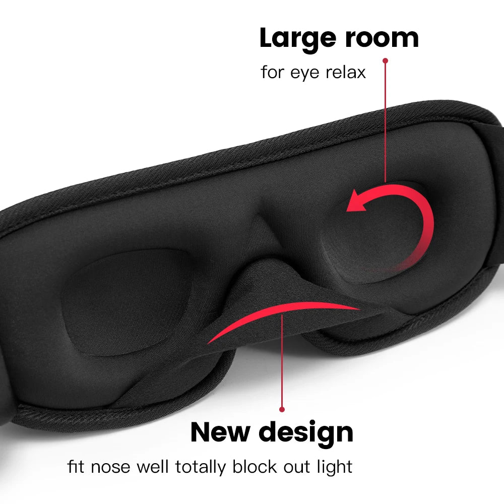 3D Slaapmasker - Blokkeer Licht, Zachte Gevoerde Oogmasker voor Slaap, Reis, en Ontspanning