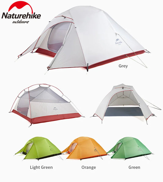 CloudUp 3-Persoons Ultralight Camping Tent – 20D Silicone, Dubbele Laag & Aluminium Frame