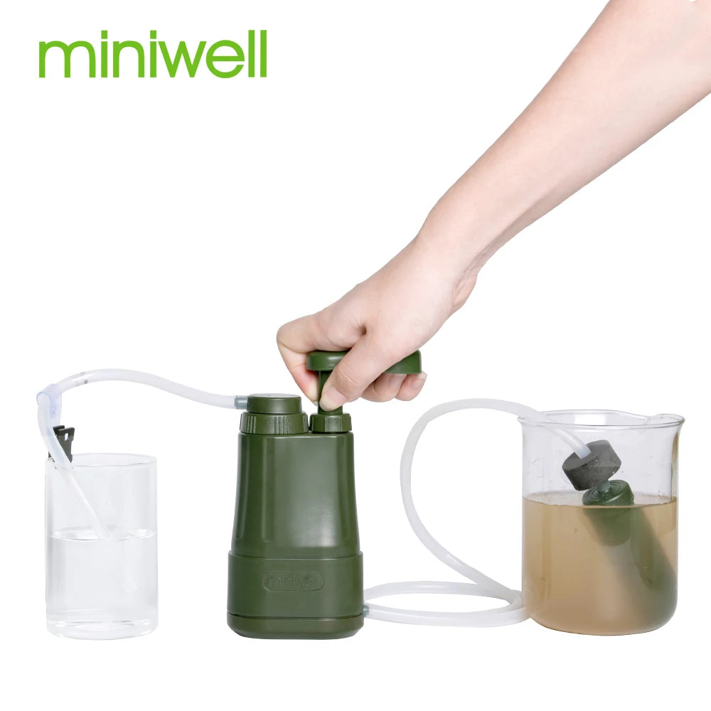 Draagbaar Waterfilter voor Camping, Hiking & Noodgevallen – 3-laags Filtratiesysteem