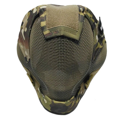 TAK YIYING Airsoft Full Face Mask – Stalen Mesh Beschermmasker voor Paintball & Jacht
