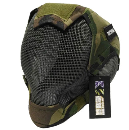 TAK YIYING Airsoft Full Face Mask – Stalen Mesh Beschermmasker voor Paintball & Jacht