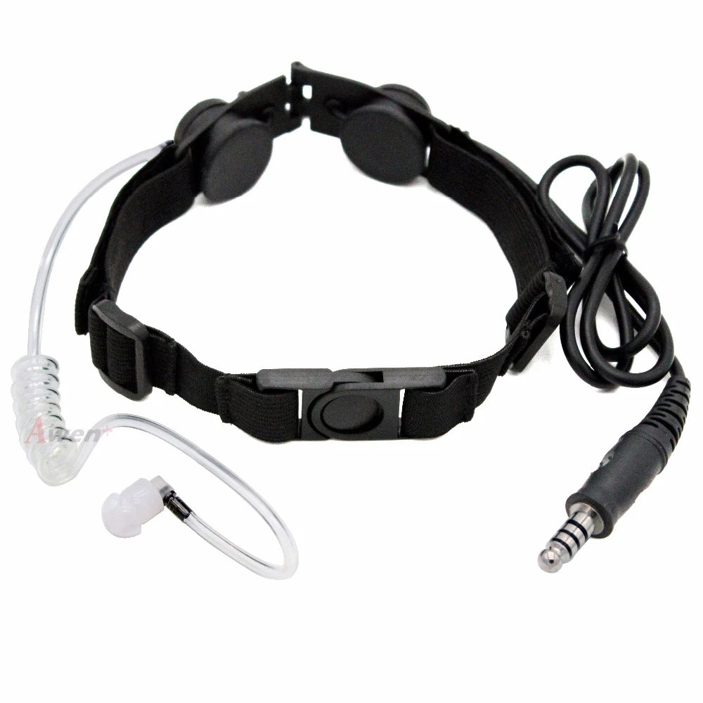 Z Tactical Z003 Throat Mic - Air Tube Headset met U94 PTT voor Baofeng UV-5R, UV-82, TYT TH-UV8000D, Retevis H777 en Meer