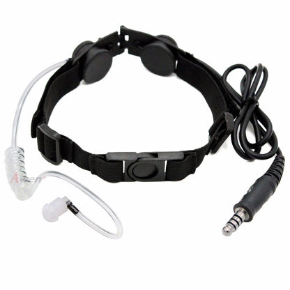 Z Tactical Z003 Throat Mic - Air Tube Headset met U94 PTT voor Baofeng UV-5R, UV-82, TYT TH-UV8000D, Retevis H777 en Meer