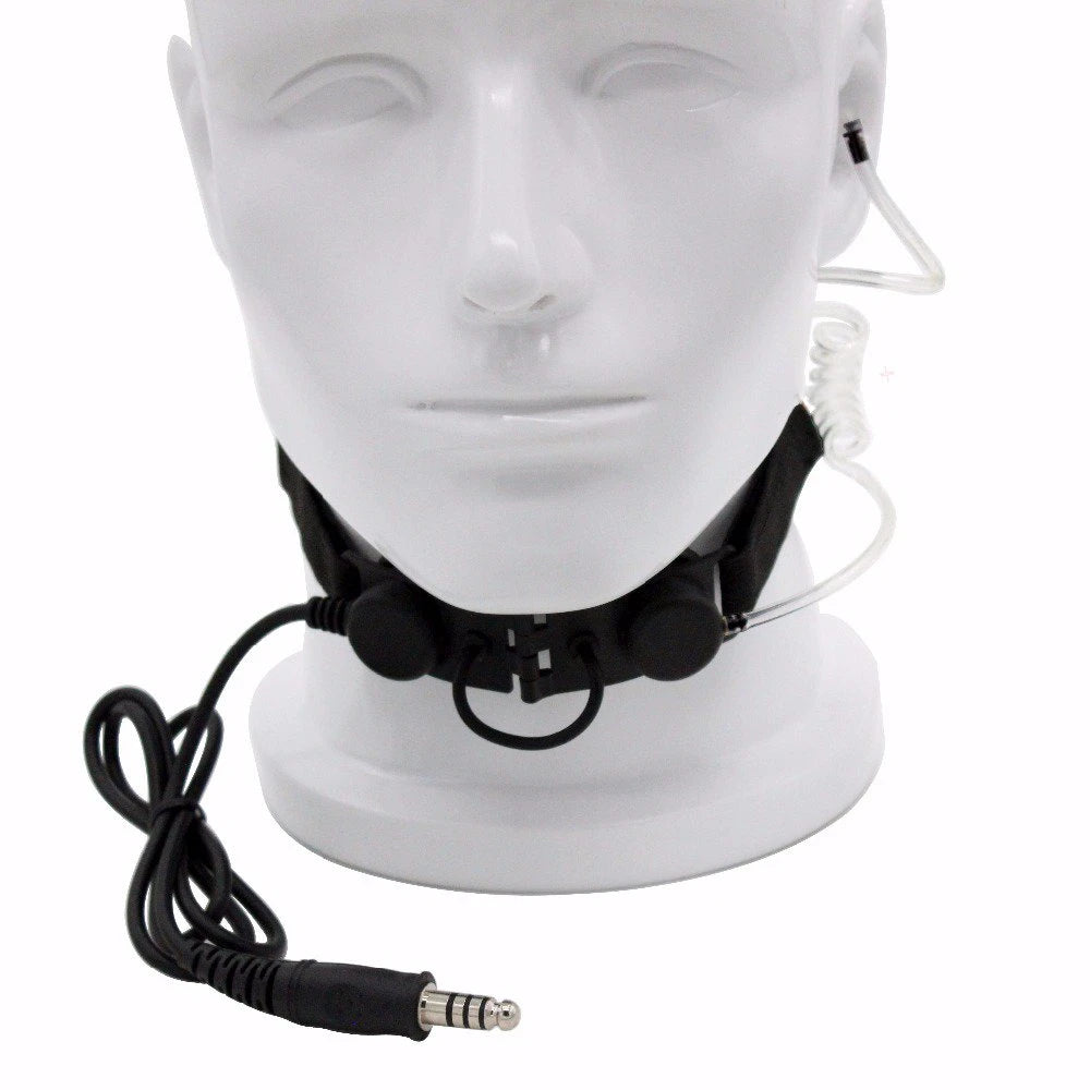 Z Tactical Z003 Throat Mic - Air Tube Headset met U94 PTT voor Baofeng UV-5R, UV-82, TYT TH-UV8000D, Retevis H777 en Meer