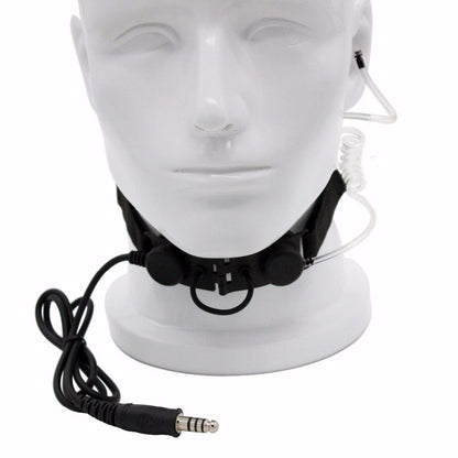 Z Tactical Z003 Throat Mic - Air Tube Headset met U94 PTT voor Baofeng UV-5R, UV-82, TYT TH-UV8000D, Retevis H777 en Meer