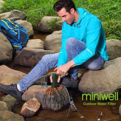 Draagbaar Waterfilter voor Camping, Hiking & Noodgevallen – 3-laags Filtratiesysteem
